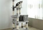 Scratching post with high tower 138 cm Grey