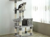 Scratching post with high tower 138 cm Grey