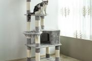 Scratching post with high tower 138 cm Grey