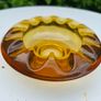 Vintage MCM Adolph Matura Amber Glass Ashtray Image 2
