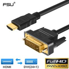 FSU 3M HDMI (Male) to DVI-D (24+1) Dual Link (Male) 1080P 3D Gold-Plated Cable (Brand New/Warranty)