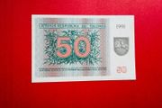 Lithuania  50 Talonas  1991    . Pick  37b  With Text  Scarce . Uncirculated