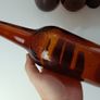 436 - Set of 5 Vintage Amber Glass Collectible Decorative Bottles Image 2