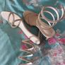 Farfetch- style Spiral Strappy Heels, crystals embellishment Image 6
