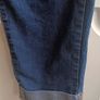 High Waist Distressed Jeans with turnup. Image 2