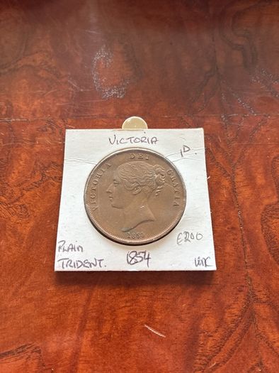 Uk 1 Penny 1854 Unc