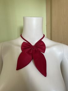 Neckline bow tie decoration