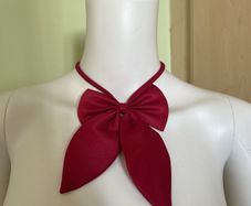 Neckline bow tie decoration