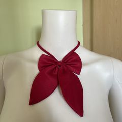 Neckline bow tie decoration