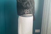 Savida white midi skirt. Size M