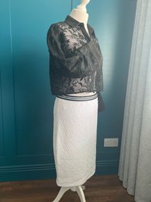 Savida white midi skirt. Size M
