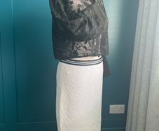 Savida white midi skirt. Size M