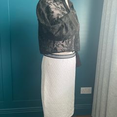 Savida white midi skirt. Size M
