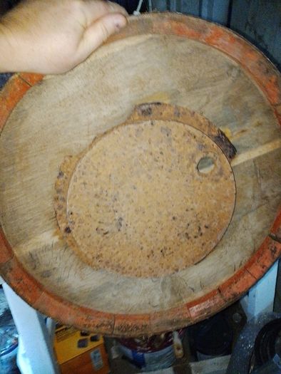 Antique Wooden Hand-Cranked Barrel butter churn