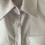 M&S white Velcro shirt (as new) age 9-10 Image 3