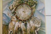 Birthday card, Power animal card, Greeting card,