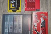 Milwaukee Fastback Utility Knife, Carpenters pencil set, Markers &amp; 50 Blade pack