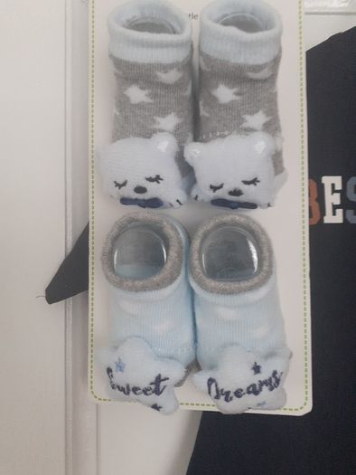 New baby boy bundle with tags .Consists of Addidas tracksuit . Name it top .Hat and gloves .pack of 7 pair socks .2 pair of rattle socks and free sunhat new  and green cable jumper all new  17 euro the lot