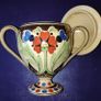 Rare Find.  Wedgwood Millie Taplin Art Deco hand painted  footed sugar bowl with lid Image 2
