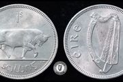 [#2543] - Ireland 1968 | Irish 1s | One Shilling | Bull | KM.14a