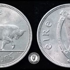 [#2543] - Ireland 1968 | Irish 1s | One Shilling | Bull | KM.14a