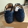 Men's Navy Christian Louboutin suede Trainers Image 3