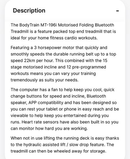 BodyTrain Treadmill
