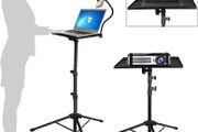 Projector Stand, Foldable Laptop Tripod, Multifunctional DJ Racks/Projector Stand, Adjustable Height 17.5 to 48 Inch with Gooseneck Phone Holder, Perfect for Office, Home, Outdoor Movies (FREE POSTAGE)