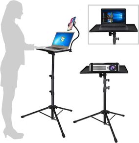 Projector Stand, Foldable Laptop Tripod, Multifunctional DJ Racks/Projector Stand, Adjustable Height 17.5 to 48 Inch with Gooseneck Phone Holder, Perfect for Office, Home, Outdoor Movies (FREE POSTAGE)