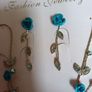 Costume  Necklace & Matching  Earrings.  Length  - 10" Image 3