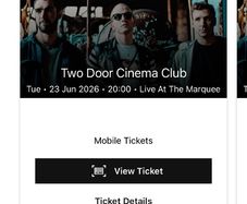 2 x Two Door Cinema Club tickets for Latm