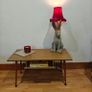 Very cute mid century side table with magazine rack. Image 2