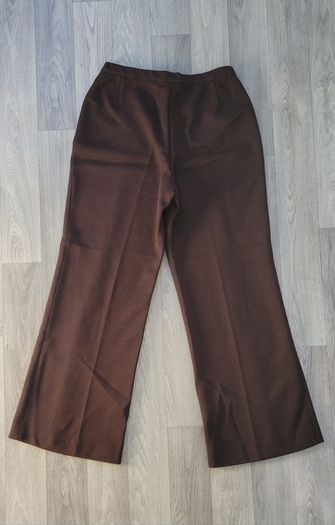 Vintage 1960s chocolate brown wide leg pleated trousers St Michael