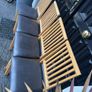 4 x Beautiful Leather & Wooden Kitchen Dining Chairs - Can Deliver Image 2