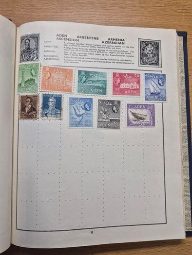 stamp album with stamps of the world