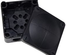 5x Wiska Box Black 85x85x51