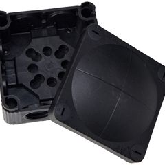 5x Wiska Box Black 85x85x51