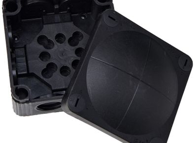 5x Wiska Box Black 85x85x51