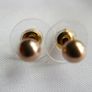 Vintage Sold 9ct Gold 375 Ball Stud Earrings 0,80g Image 8