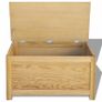 Storage Box 90x45x45 cm Solid Oak Wood Image 2