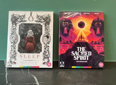 2 Limited Edition Arrow Blu Rays - Sleep/Sacred Spirit- New/Sealed