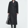 COS Longline Wool Peacoat Size 34 Dark Grey RRP290 Image 2