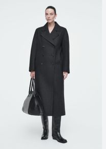 COS Longline Wool Peacoat Size 34 Dark Grey
