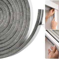 5.5 Metre Draught Excluder for Doors & Windows | Extra Long Self-Adhesive Seal Strip for Energy Saving | Quick Install, Blocks Draft, Noise & Light | Grey Thermal Insulation Tape