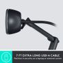 Logitech C505 HD Webcam - 720p HD External USB Camera for Desktop or Laptop with Long-Range Microphone, Compatible with PC or Mac - Grey Visit the Logitech Store Image 4