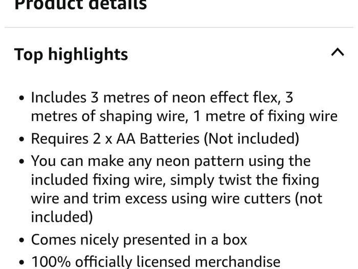 Fizz Creations Make Your Own Neon Sign - 1 Metre Neon Blue String With x3 Different Settings & 3 Metre Shape Wiring - RRP - 18.99