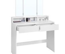 White Dressing Table With Mirrors (FREE POSTAGE)