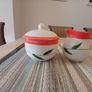 5 x mugs plus sugar bowl and jug Image 3