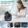 USB Desk Fan, Small Personal Fan,Table Fan Rechargeable 4000mAh Battery,5 Speed Silent Bed Fans with 360 Degree Rotatable Strong Airflow (FREE POSTAGE) Image 5
