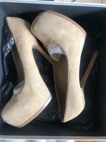 YSL nude suede Tribtoo pumps